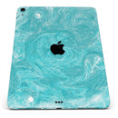 Marble Surface V1 Teal - Full Body Skin Decal for the Apple iPad Pro 12.9", 11", 10.5", 9.7", Air or Mini (All Models Available)