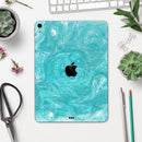 Marble Surface V1 Teal - Full Body Skin Decal for the Apple iPad Pro 12.9", 11", 10.5", 9.7", Air or Mini (All Models Available)
