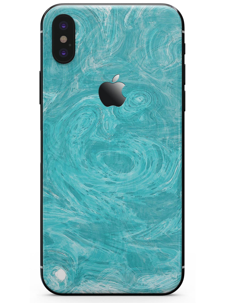 Marble Surface V1 Teal - iPhone X Skin-Kit