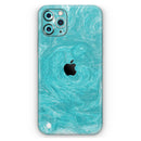 Marble Surface V1 Teal - Protective Skin Wrap & Decal – Compatible with iPhone SE to iPhone 17 Pro Max (All Models)