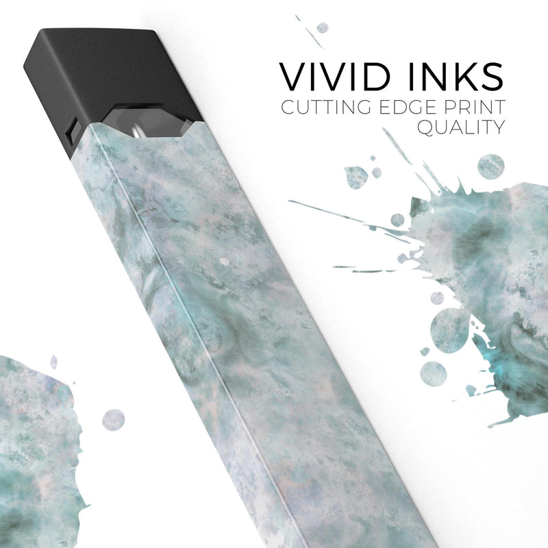 Marble Surface V2 Teal - Premium Decal Protective Skin-Wrap Sticker compatible with the Juul Labs vaping device