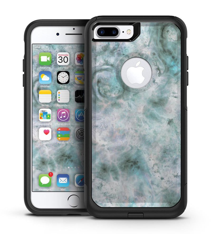 Marble Surface V2 Teal - iPhone 7 or 7 Plus Commuter Case Skin Kit