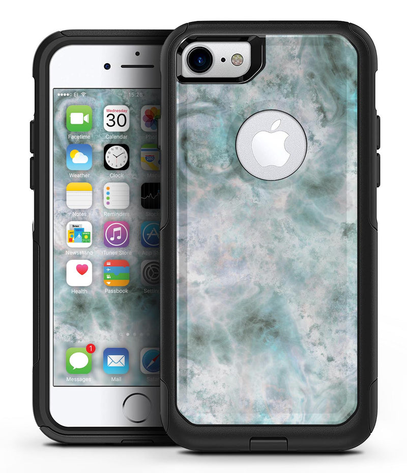 Marble Surface V2 Teal - iPhone 7 or 7 Plus Commuter Case Skin Kit