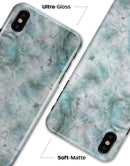 Marble Surface V2 Teal - iPhone X Clipit Case