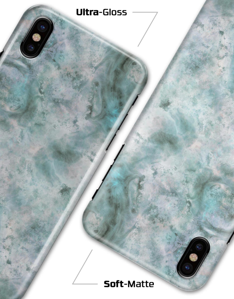 Marble Surface V2 Teal - iPhone X Clipit Case