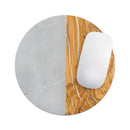 Marble & Wood Mix V1// WaterProof Rubber Foam Backed Anti-Slip Mouse Pad for Home Work Office or Gaming Computer Desk