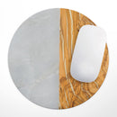 Marble & Wood Mix V1// WaterProof Rubber Foam Backed Anti-Slip Mouse Pad for Home Work Office or Gaming Computer Desk