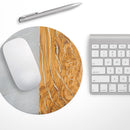 Marble & Wood Mix V1// WaterProof Rubber Foam Backed Anti-Slip Mouse Pad for Home Work Office or Gaming Computer Desk