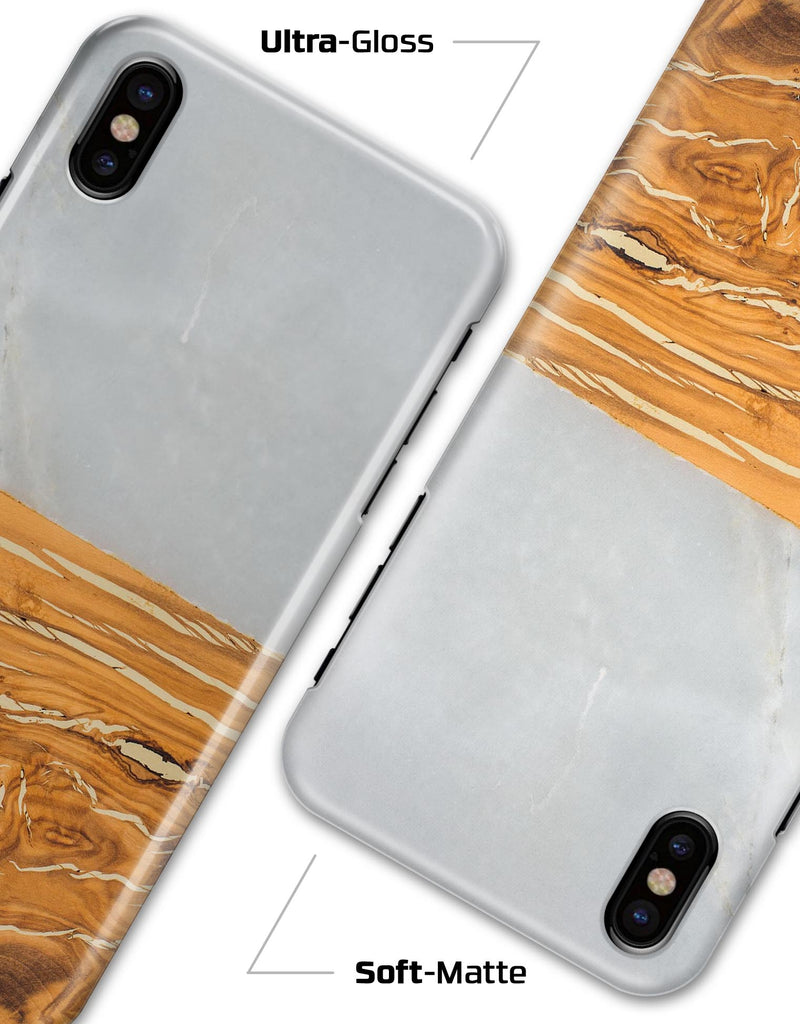 Marble & Wood Mix V1 - iPhone X Clipit Case
