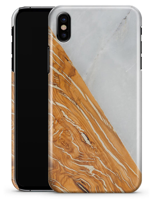 Marble & Wood Mix V2 - iPhone X Clipit Case