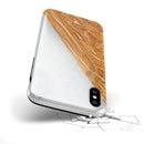 Marble & Wood Mix V2 - iPhone X Swappable Hybrid Case
