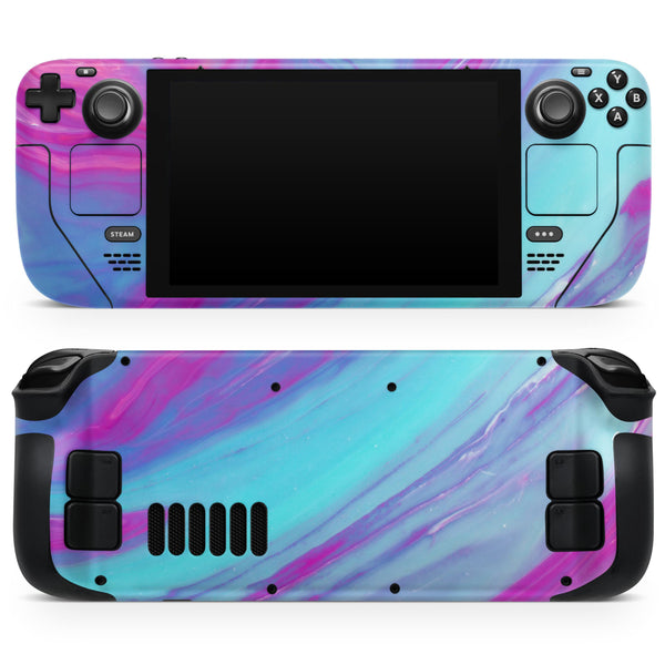 Marbled Ink V23 // Full Body Skin Decal Wrap Kit for the Steam Deck handheld gaming computer
