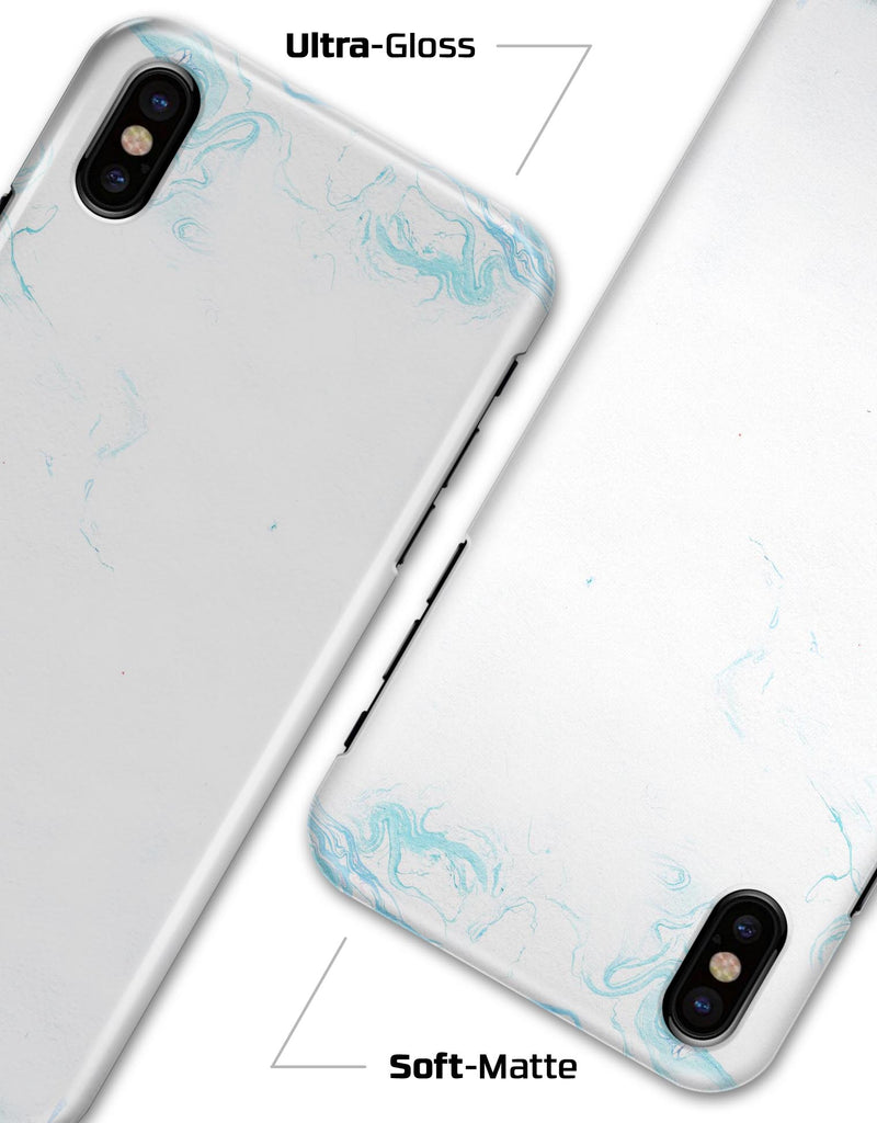 Marbleized Blue Border v2 - iPhone X Clipit Case