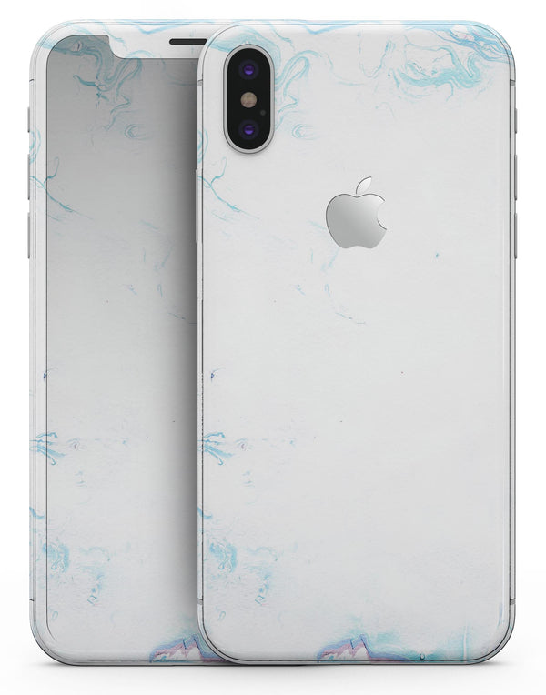 Marbleized Blue Border v2 - iPhone X Skin-Kit