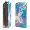 Marbleized Blue Paradise V45 iPhone 6/6s or 6/6s Plus 2-Piece Hybrid INK-Fuzed Case