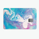 Marbleized Blue Paradise V45 - Premium Protective Decal Skin-Kit for the Apple Credit Card