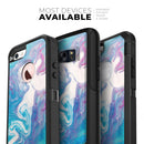 Marbleized Blue Paradise V45 - Skin Kit for the iPhone OtterBox Cases