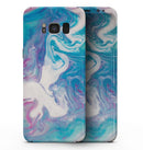 Marbleized Blue Paradise V45 - Samsung Galaxy S8 Full-Body Skin Kit