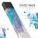 Marbleized Blue Paradise V45 - Premium Decal Protective Skin-Wrap Sticker compatible with the Juul Labs vaping device