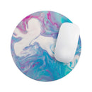 Marbleized Blue Paradise V45// WaterProof Rubber Foam Backed Anti-Slip Mouse Pad for Home Work Office or Gaming Computer Desk