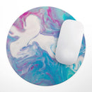 Marbleized Blue Paradise V45// WaterProof Rubber Foam Backed Anti-Slip Mouse Pad for Home Work Office or Gaming Computer Desk