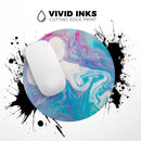 Marbleized Blue Paradise V45// WaterProof Rubber Foam Backed Anti-Slip Mouse Pad for Home Work Office or Gaming Computer Desk