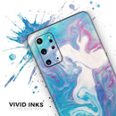 Marbleized Blue Paradise V45 - Premium Vinyl Skin Decal for Samsung Galaxy S25 Ultra, S24, S23, S22 & All Galaxy S Models
