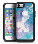 Marbleized Blue Paradise V45 - iPhone 7 or 7 Plus Commuter Case Skin Kit