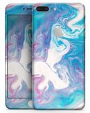 Marbleized Blue Paradise V45 - Skin-kit for the iPhone 8 or 8 Plus