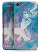 Marbleized Blue Paradise V45 - Skin-kit for the iPhone 8 or 8 Plus