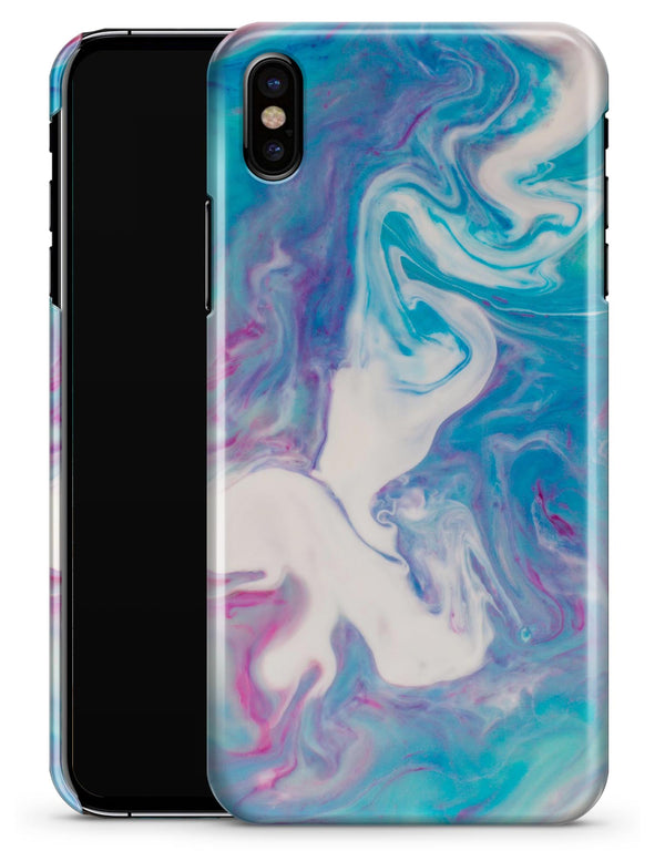 Marbleized Blue Paradise V45 - iPhone X Clipit Case