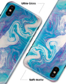 Marbleized Blue Paradise V45 - iPhone X Clipit Case