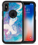 Marbleized Blue Paradise V45 - iPhone X OtterBox Case & Skin Kits