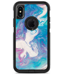 Marbleized Blue Paradise V45 - iPhone X OtterBox Case & Skin Kits