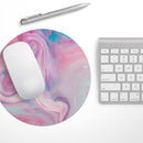 Marbleized Color Paradise V2// WaterProof Rubber Foam Backed Anti-Slip Mouse Pad for Home Work Office or Gaming Computer Desk