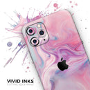 Marbleized Color Paradise V2 - Vinyl Skin Wrap for iPhone 17 Pro Max, 17 Pro, 17 Air, 17, 16 & All Models — Soft Matte or Ultra Gloss