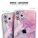 Marbleized Color Paradise V2 - Vinyl Skin Wrap for iPhone 17 Pro Max, 17 Pro, 17 Air, 17, 16 & All Models — Soft Matte or Ultra Gloss