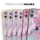 Marbleized Color Paradise V2 - Vinyl Skin Wrap for iPhone 17 Pro Max, 17 Pro, 17 Air, 17, 16 & All Models — Soft Matte or Ultra Gloss