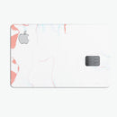 Marbleized Coral and Mint v1 - Premium Protective Decal Skin-Kit for the Apple Credit Card