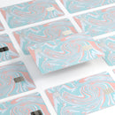 Marbleized Mint and Coral - Premium Protective Decal Skin-Kit for the Apple Credit Card