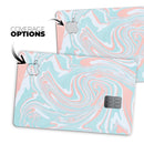 Marbleized Mint and Coral - Premium Protective Decal Skin-Kit for the Apple Credit Card
