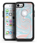 Marbleized Mint and Coral - iPhone 7 or 8 OtterBox Case & Skin Kits