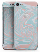 Marbleized Mint and Coral - Skin-kit for the iPhone 8 or 8 Plus