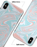 Marbleized Mint and Coral - iPhone X Clipit Case