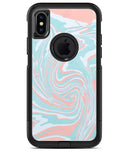 Marbleized Mint and Coral - iPhone X OtterBox Case & Skin Kits
