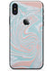 Marbleized Mint and Coral - iPhone X Skin-Kit