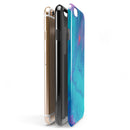 Marbleized Ocean Blue iPhone 6/6s or 6/6s Plus 2-Piece Hybrid INK-Fuzed Case
