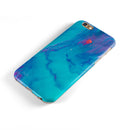 Marbleized Ocean Blue iPhone 6/6s or 6/6s Plus 2-Piece Hybrid INK-Fuzed Case