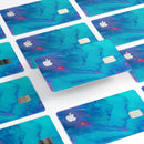 Marbleized Ocean Blue - Premium Protective Decal Skin-Kit for the Apple Credit Card