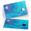 Marbleized Ocean Blue - Premium Protective Decal Skin-Kit for the Apple Credit Card